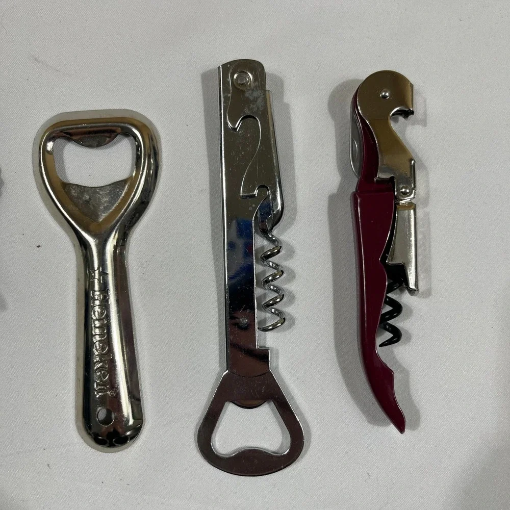 Mixed Barware Set Silver Heineken Opener Butterfly Stopper Wine Tools